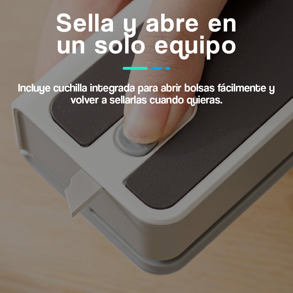 Selladora de Bolsas Portátil Recargable