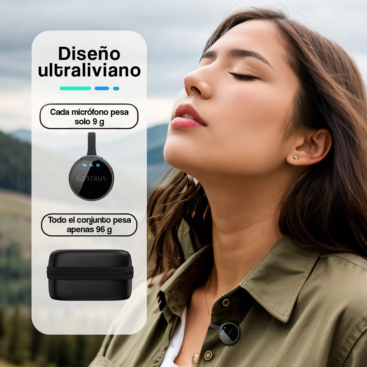 Kit Dual de Micrófonos Inalámbricos para Celular y Cámara