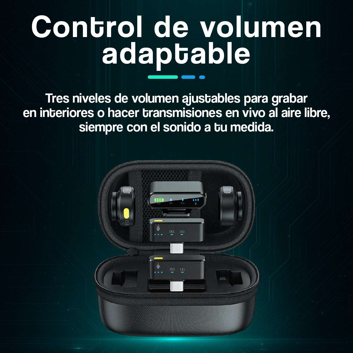Kit Dual de Micrófonos Inalámbricos para Celular y Cámara