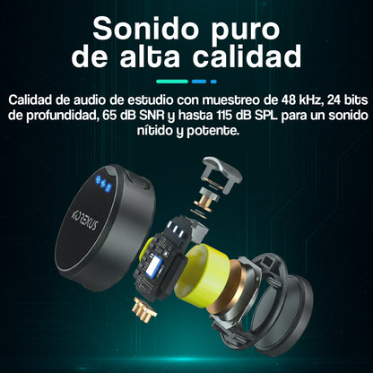 Kit Dual de Micrófonos Inalámbricos para Celular y Cámara