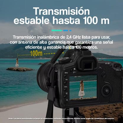 Kit Dual de Micrófonos Inalámbricos para Celular y Cámara