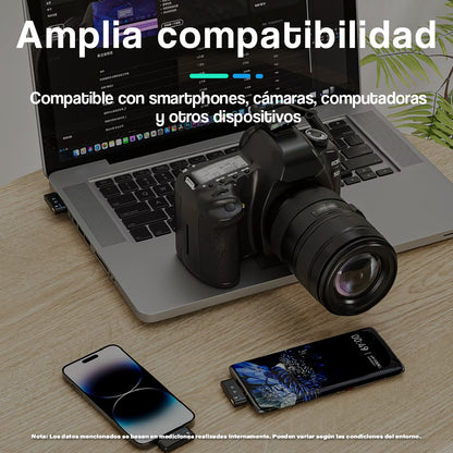 Kit Dual de Micrófonos Inalámbricos para Celular y Cámara