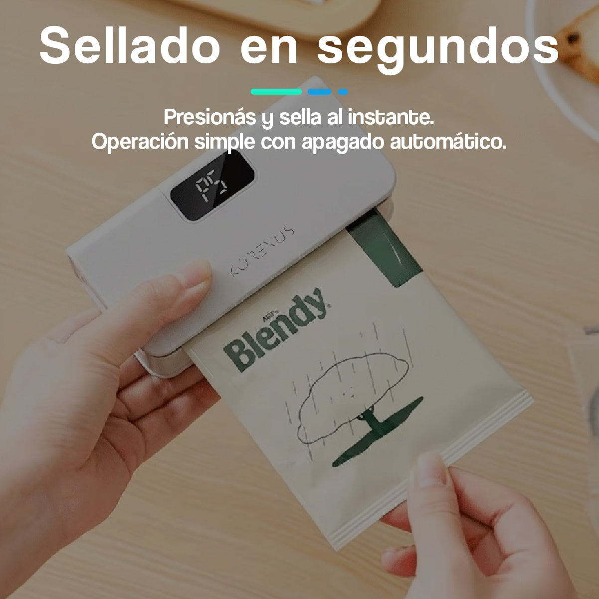 Selladora de Bolsas Portátil Recargable