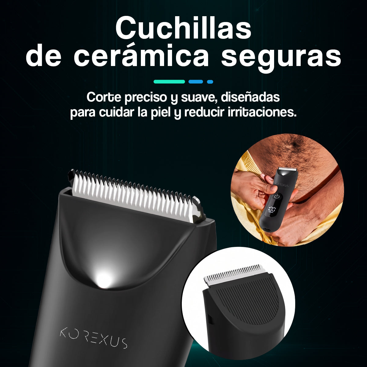 Afeitadora Corporal Recargable Premium Korexus