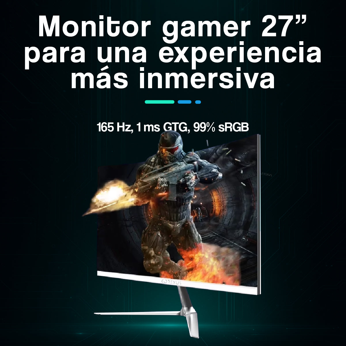 Monitor Gamer Korexus 27” Full HD IPS 165 Hz
