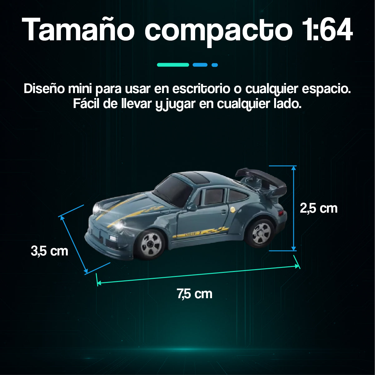 Auto RC de Drift Escala 1:64