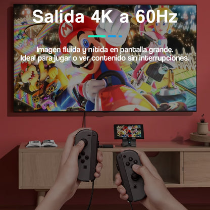 Dock Premium Portátil 4K para Nintendo Switch 1 y 2