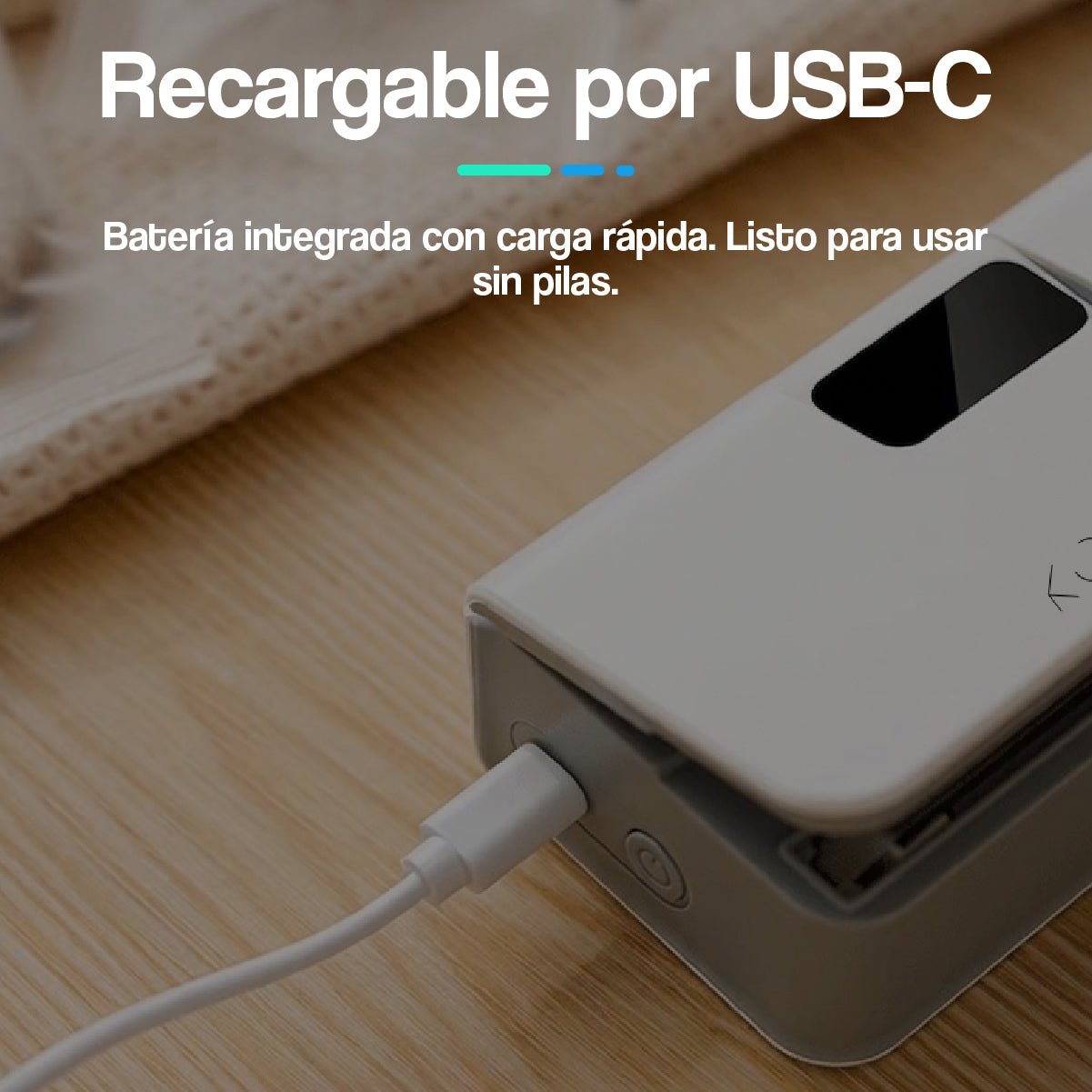 Selladora de Bolsas Portátil Recargable