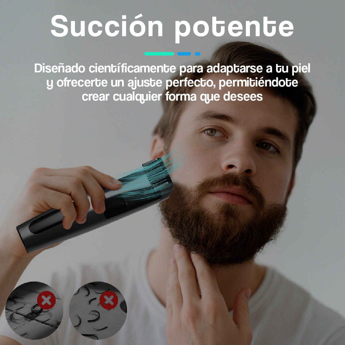 Afeitadora Corporal con Aspirador Recargable