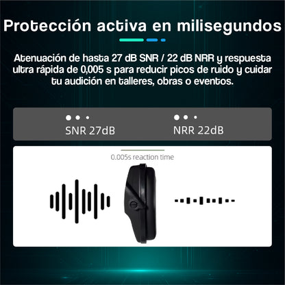 Auriculares Protectores Auditivos Bluetooth Aegis Pro Shield