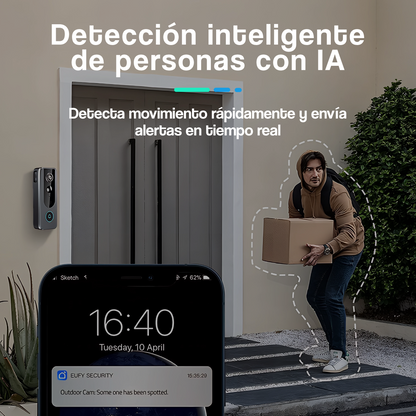 Timbre Inalámbrico Smart con Cámara HD WiFi