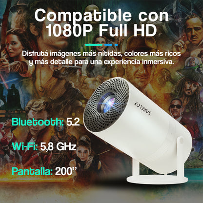 Proyector Premium Portátil 4K Smart WiFi 6 180°