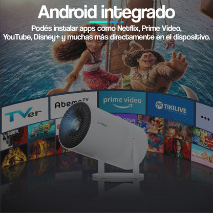 Proyector Premium Portátil 4K Smart WiFi 6 180°