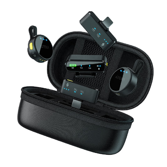 Kit Dual de Micrófonos Inalámbricos para Celular y Cámara