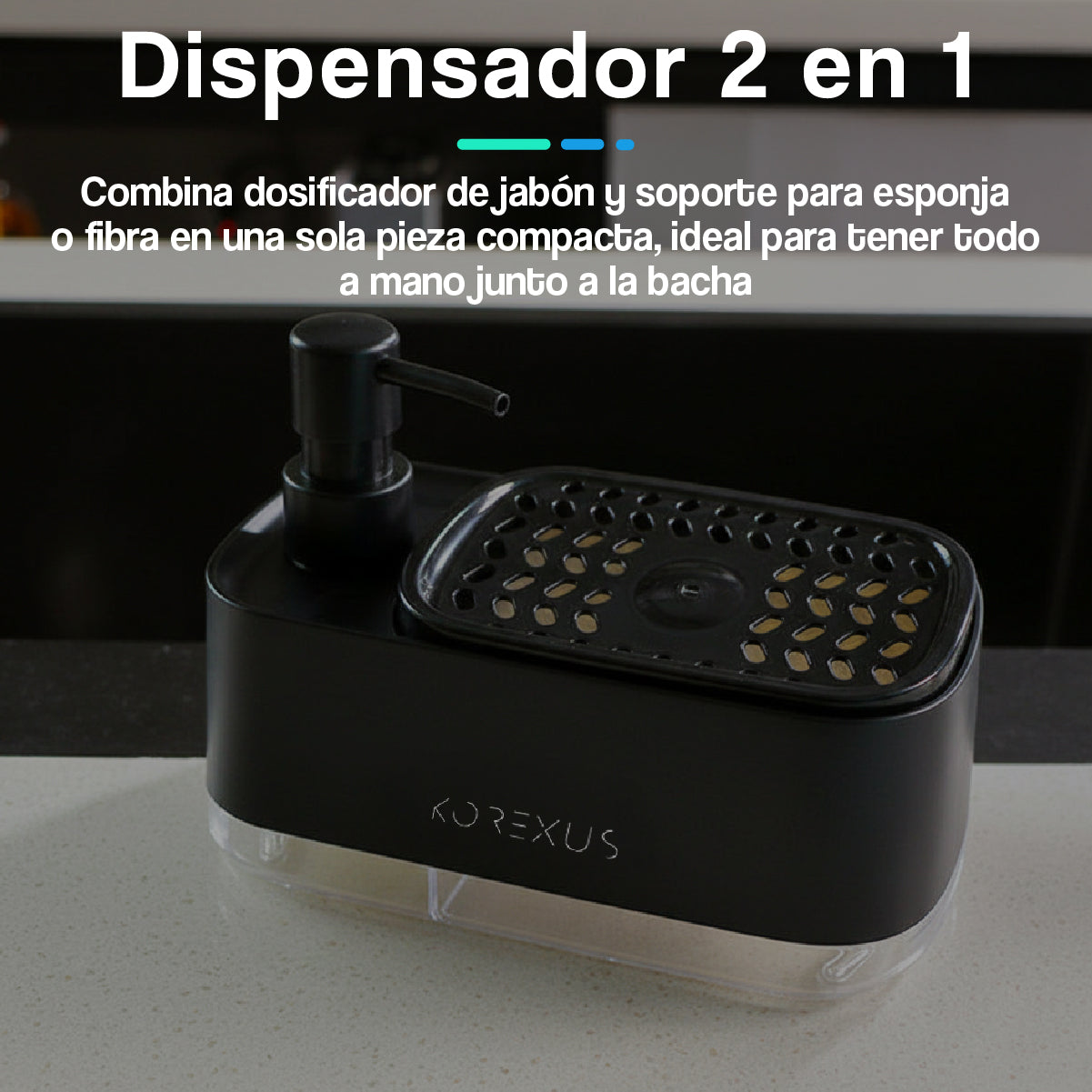 Dispensador de Jabón y Detergente 2 en 1